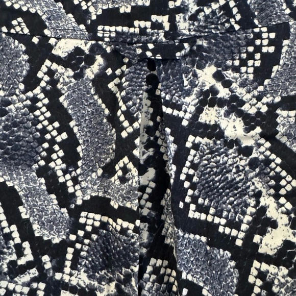 Banana Republic Navy and White Snake Print Tunic Dress Size M - Picture 4 of 6